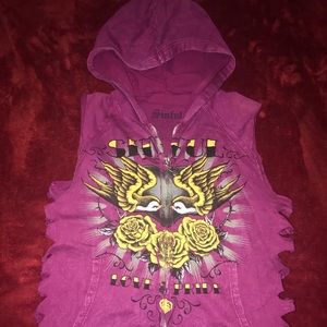Sinful vest tee size small